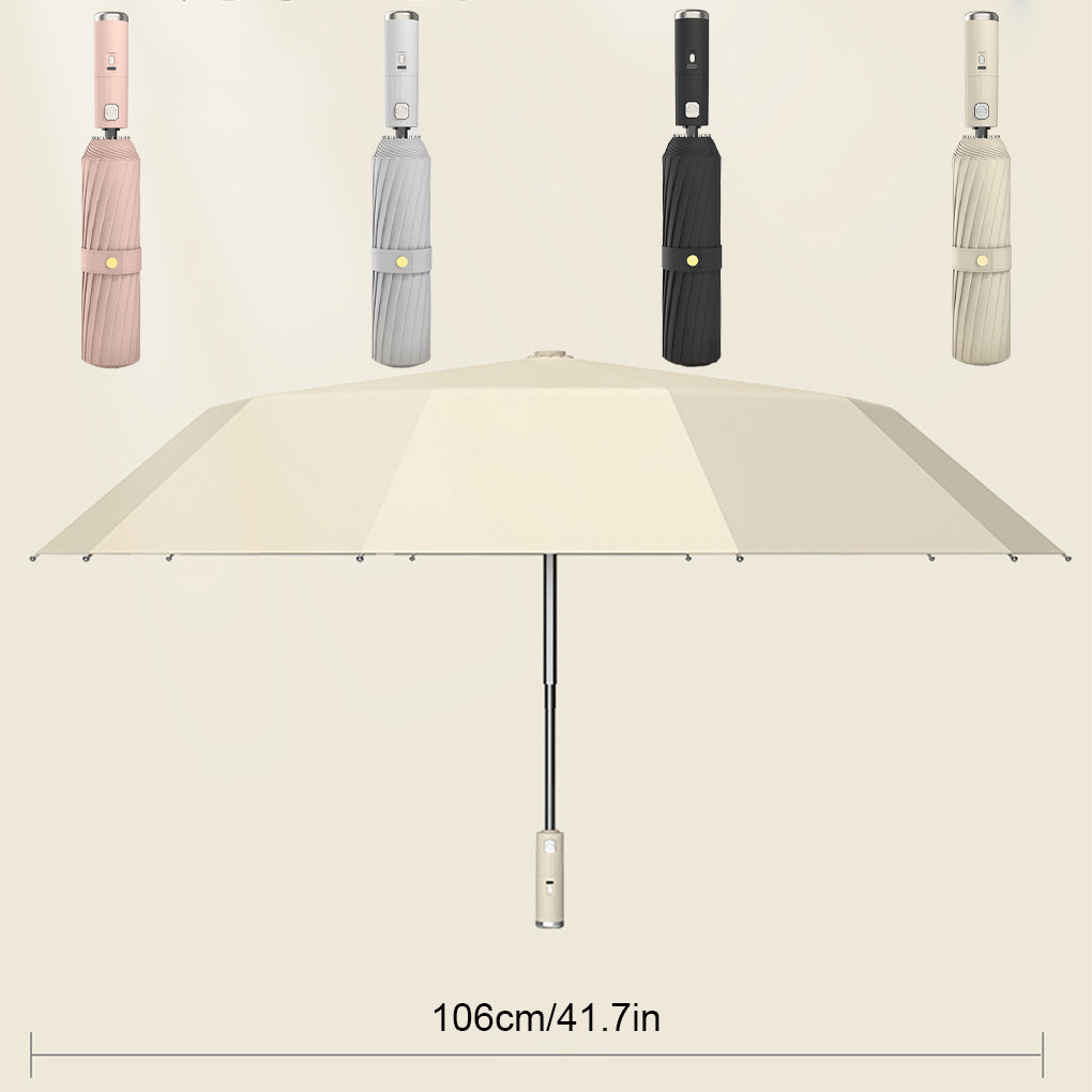 Portable Umbrella With Fan Convenient Cooling And Sun Protection On Go Waterproof Umbrella For Women pink