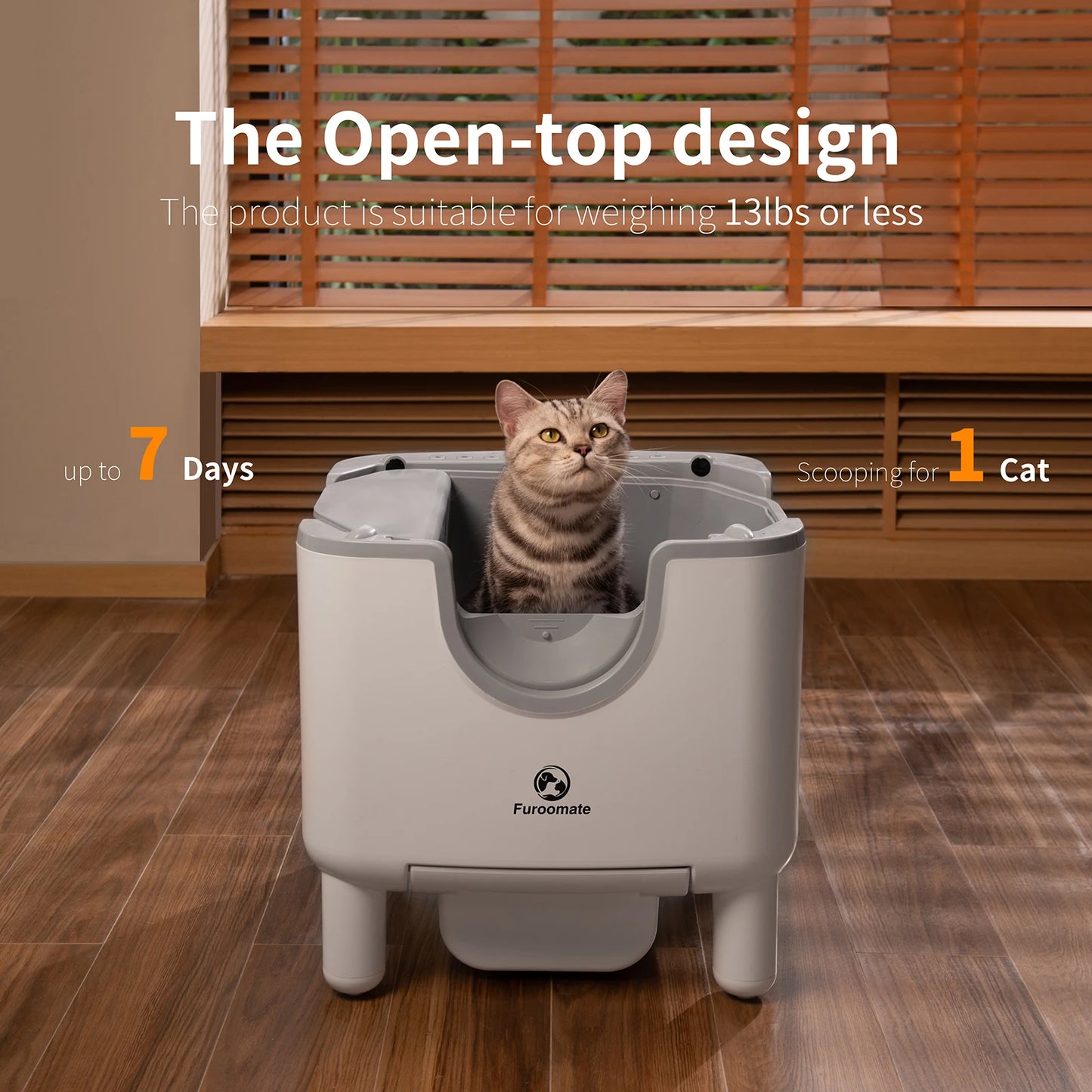 F6 Automatic Cat Litter Box with Odor Control