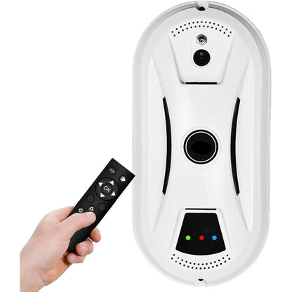 Electric Window Cleaning Robot with Remote Control, Safety Cord And 60 Ml Tank, 3000 Pa, Powerful Automatic Suction, Window Cleaning Robot for Indoor And Outdoor Use