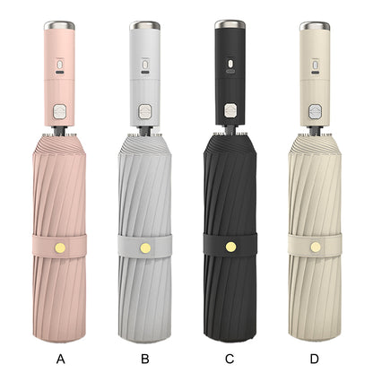 Portable Umbrella With Fan Convenient Cooling And Sun Protection On Go Waterproof Umbrella For Women pink