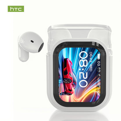 1pc HTC NE20 TWS Wireless Headphones Feature 131 Language Translation, High-definition Touch screenb Display