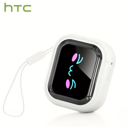 1pc HTC NE20 TWS Wireless Headphones Feature 131 Language Translation, High-definition Touch screenb Display