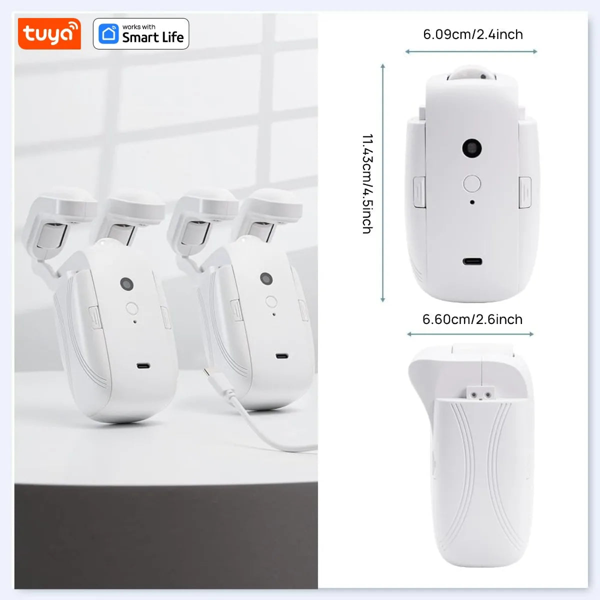 Tuya Smart Curtain Robot, Intelligent 3-in-1 Control Tuya App/Remote/voice control（Alexa Google Siri）