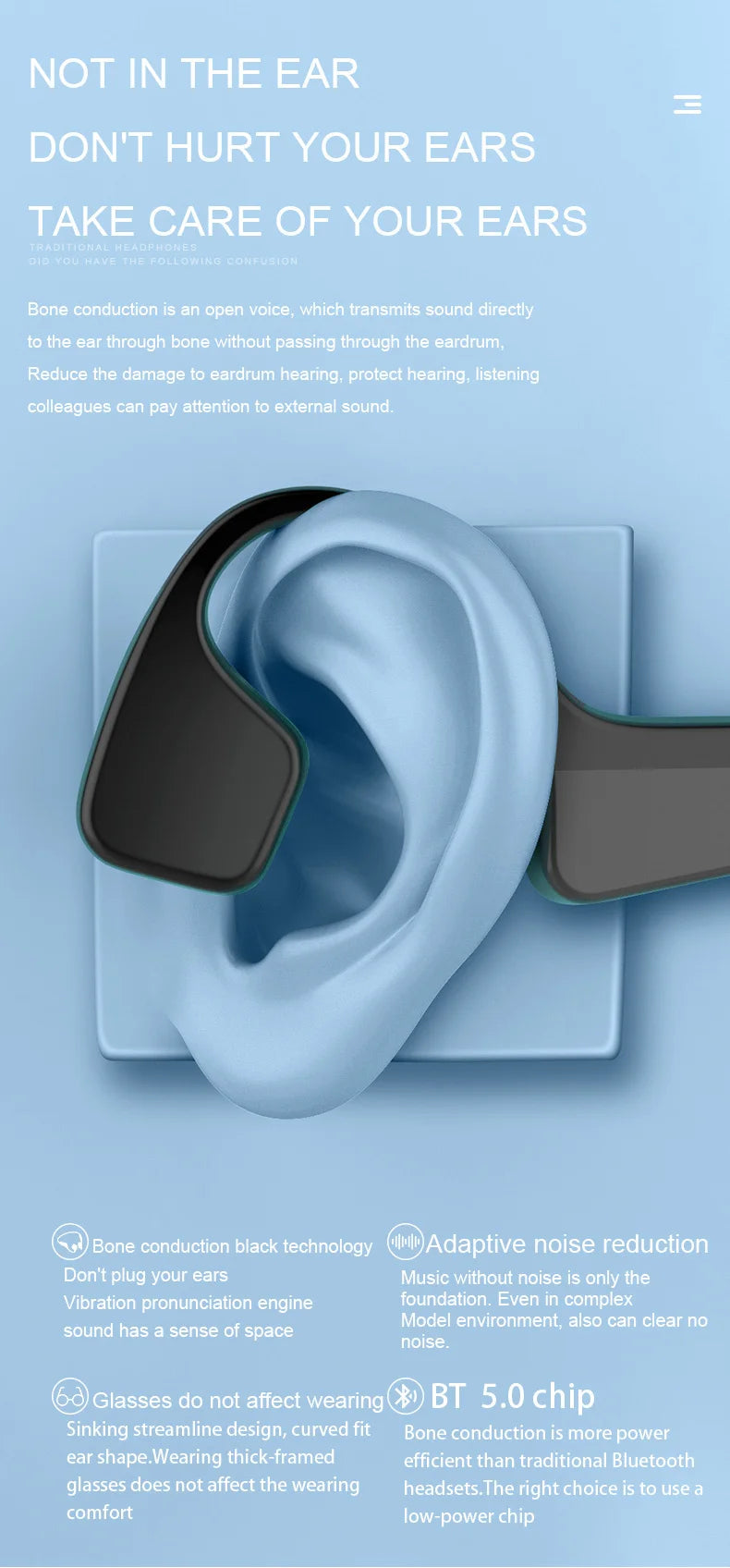 Xiaomi Next Generation All Ture Bone Conduction Earphones Bluetooth Wireless Headphones