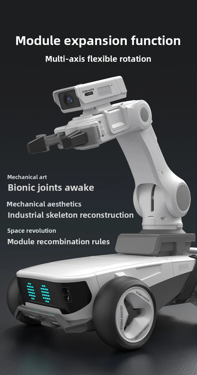 Programming robot, intelligent  robotic arm, FPV remote control, automatic tracking, obstacle avoidance, LED screen display