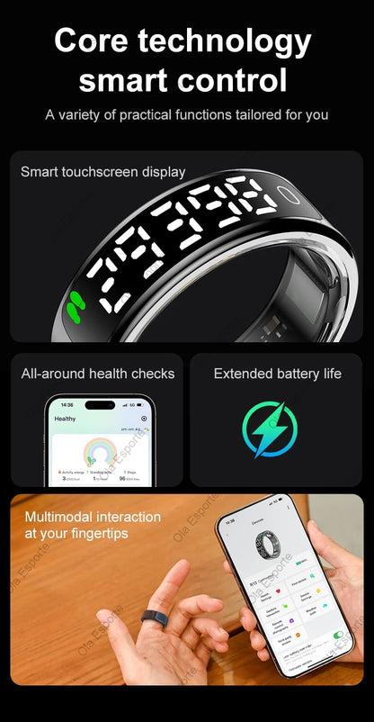 Smart Ring with Display Screen and Touch