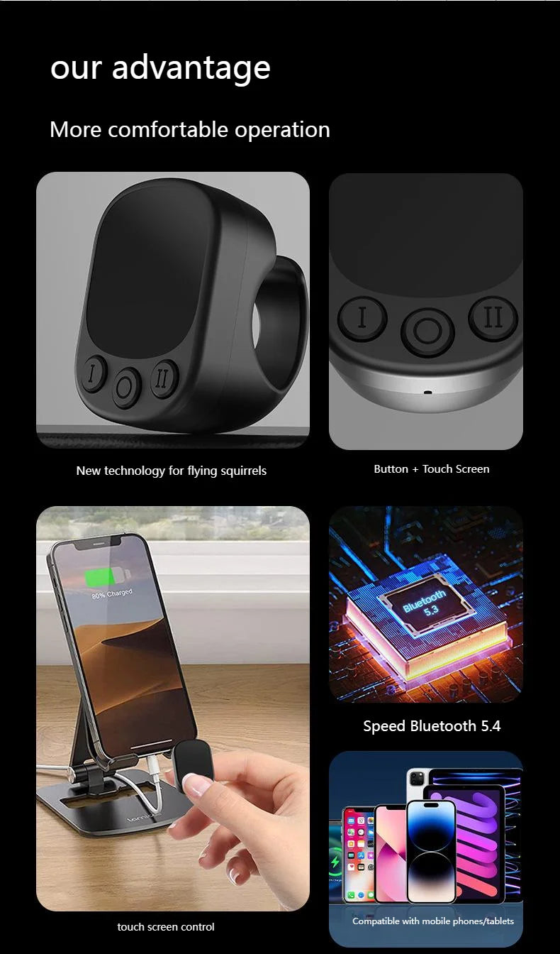 Bluetooth Wireless Ring Mouse With Touchpad