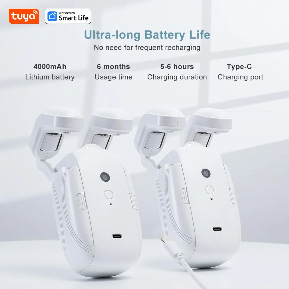 Tuya Smart Curtain Robot, Intelligent 3-in-1 Control Tuya App/Remote/voice control（Alexa Google Siri）