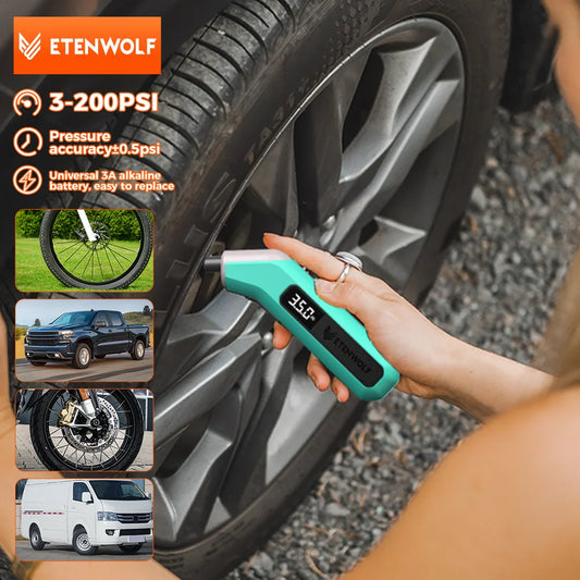 ETENWOLF T300 Digital Tire Pressure Gauge 3-200 PSI