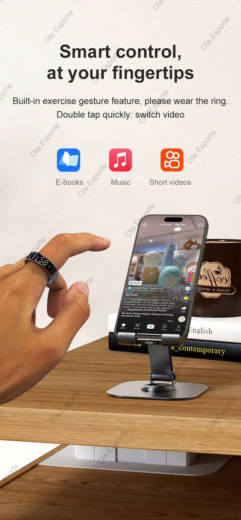 Smart Ring with Display Screen and Touch