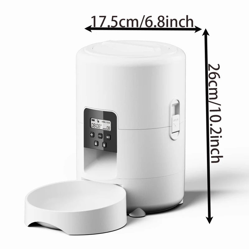 Automatic Pet Feeder, Smart Cat Food Distributor, Three Models: Button Model, WIFI Model, Video Model Can Be Selected
