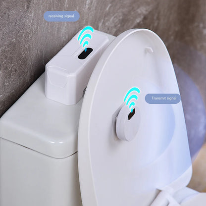 Automatic Toilet Flush Button Induction Toilet Flusher External Infrared Flush Splash-proof with Wireless Transmitter
