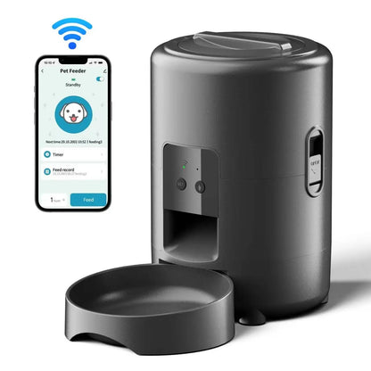 Automatic Pet Feeder, Smart Cat Food Distributor, Three Models: Button Model, WIFI Model, Video Model Can Be Selected