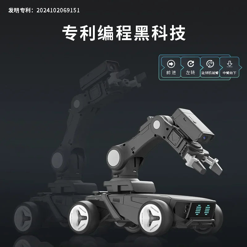 Programming robot, intelligent  robotic arm, FPV remote control, automatic tracking, obstacle avoidance, LED screen display