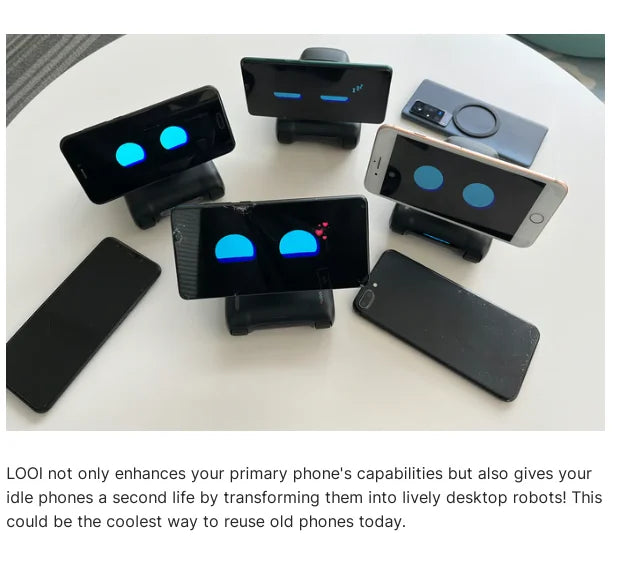 looi mobile phone robot chatgpt English voice dialogue visual recognition interactive smart