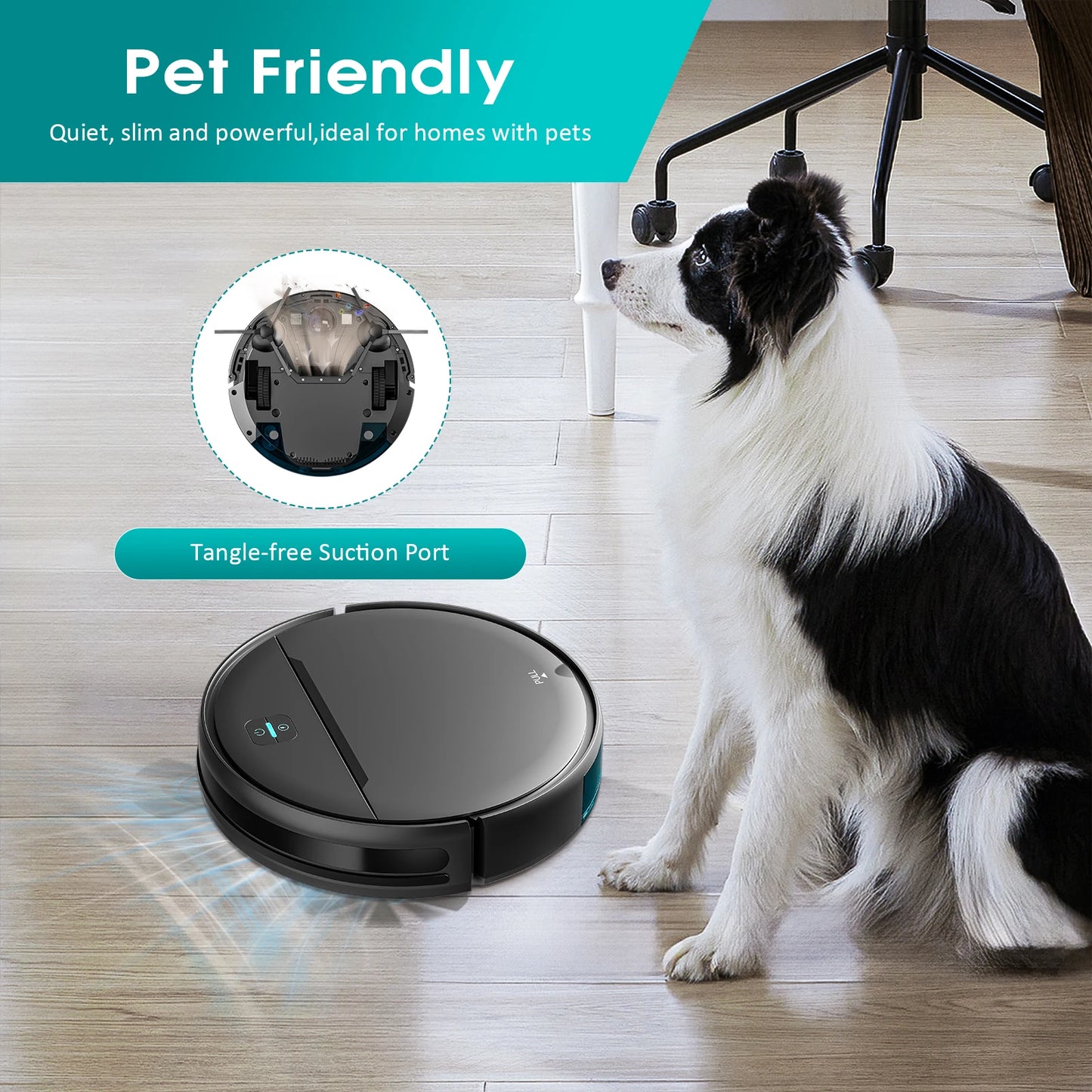 OMESER Robotic Vacuum Auto-Charge, Programmable Cleaner, Smart Cleaning System
