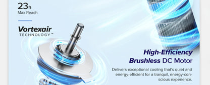 WI-FI Smart Silent Tower Fan. Powerful Electric Cooling. Voice Control 4 Modes 12 Speeds
