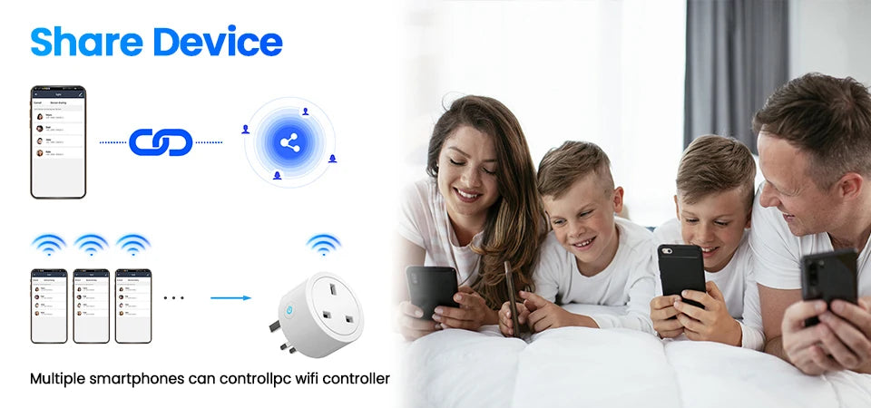 WiFi Smart Plug 16A UK Socket works with Alexa