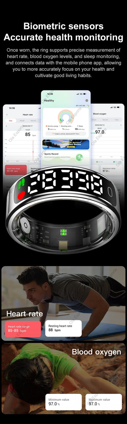 Smart Ring with Display Screen and Touch