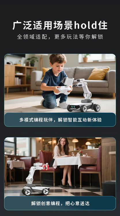Programming robot, intelligent  robotic arm, FPV remote control, automatic tracking, obstacle avoidance, LED screen display