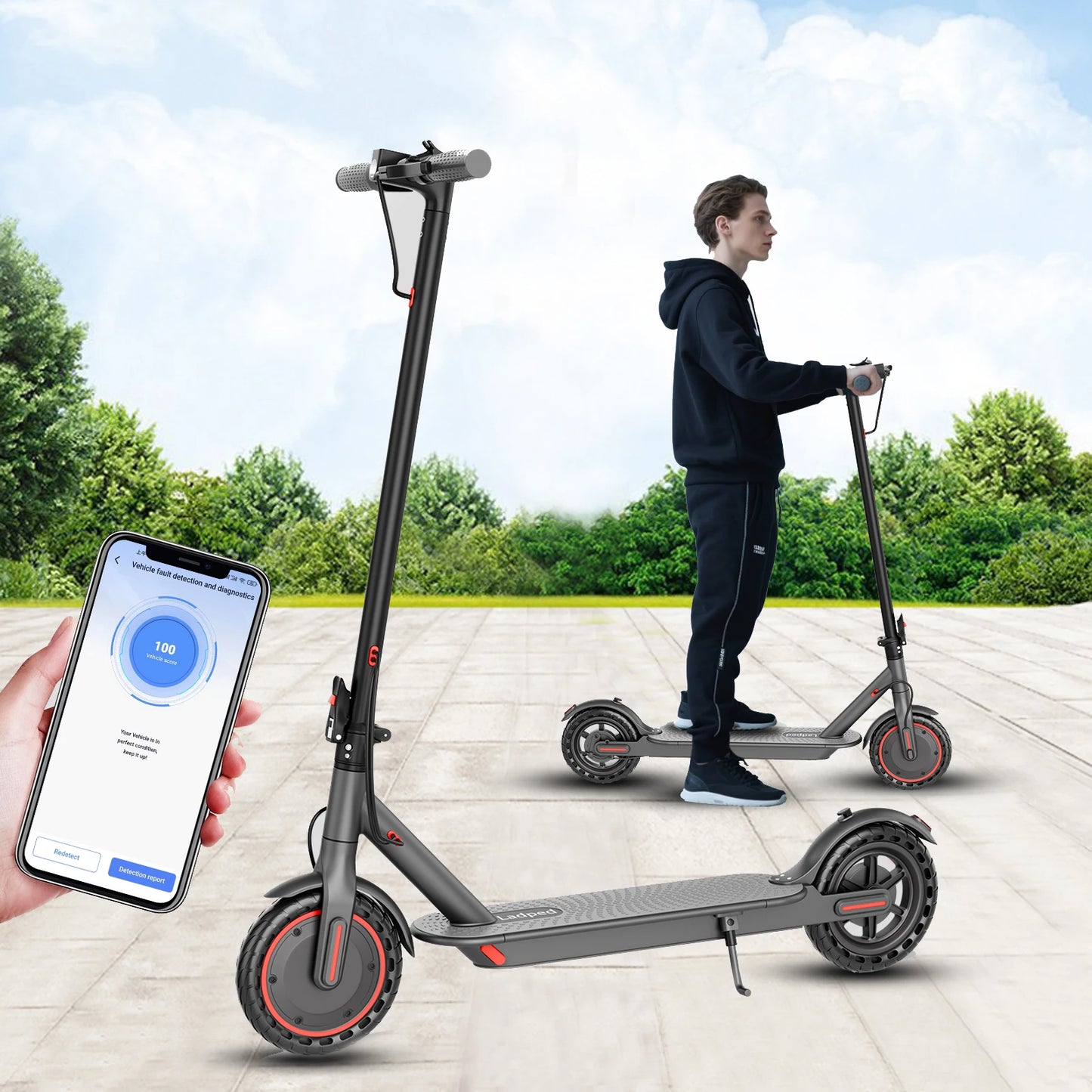 Smart Electric Scooter APP Kick Foldable EScooter