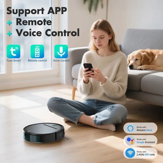 OMESER Robotic Vacuum Auto-Charge, Programmable Cleaner, Smart Cleaning System