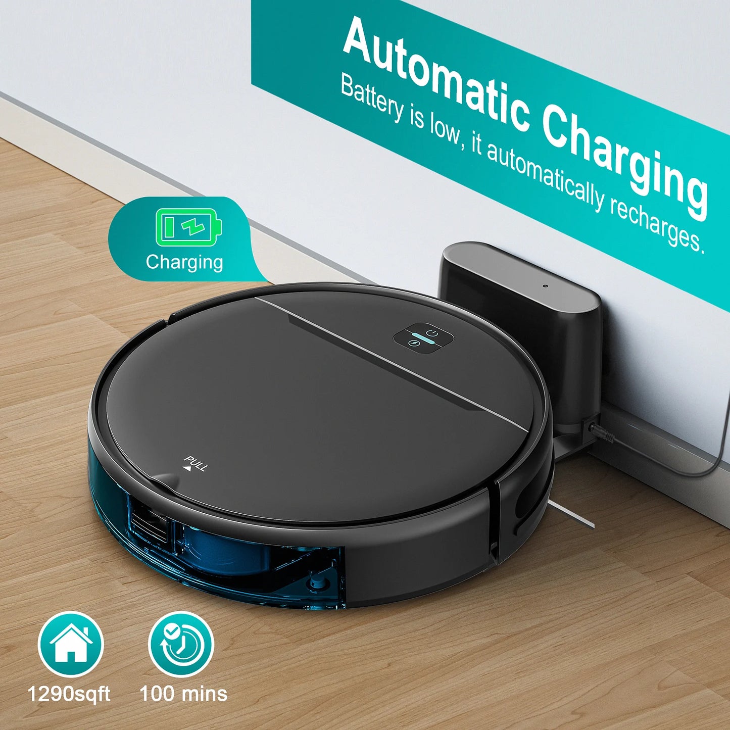 OMESER Robotic Vacuum Auto-Charge, Programmable Cleaner, Smart Cleaning System