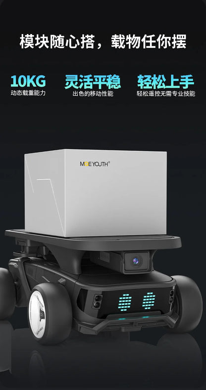 Programming robot, intelligent  robotic arm, FPV remote control, automatic tracking, obstacle avoidance, LED screen display