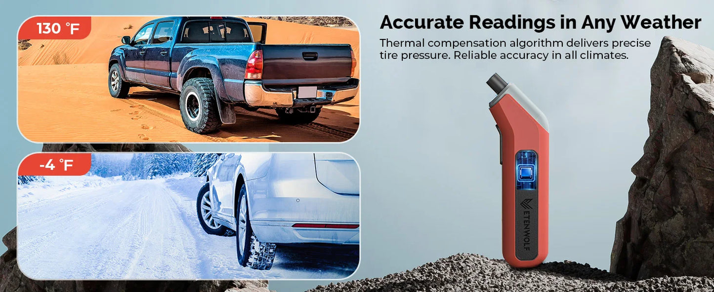 ETENWOLF T300 Digital Tire Pressure Gauge 3-200 PSI