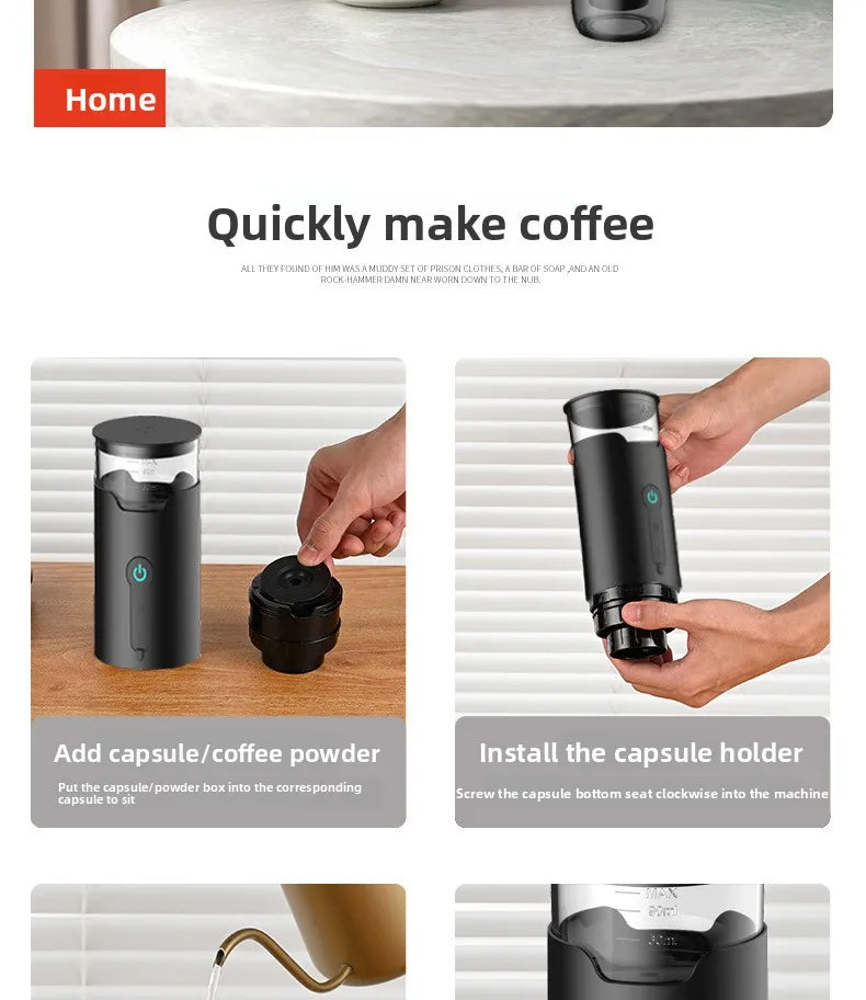Portable American K-CUP capsule coffee machine