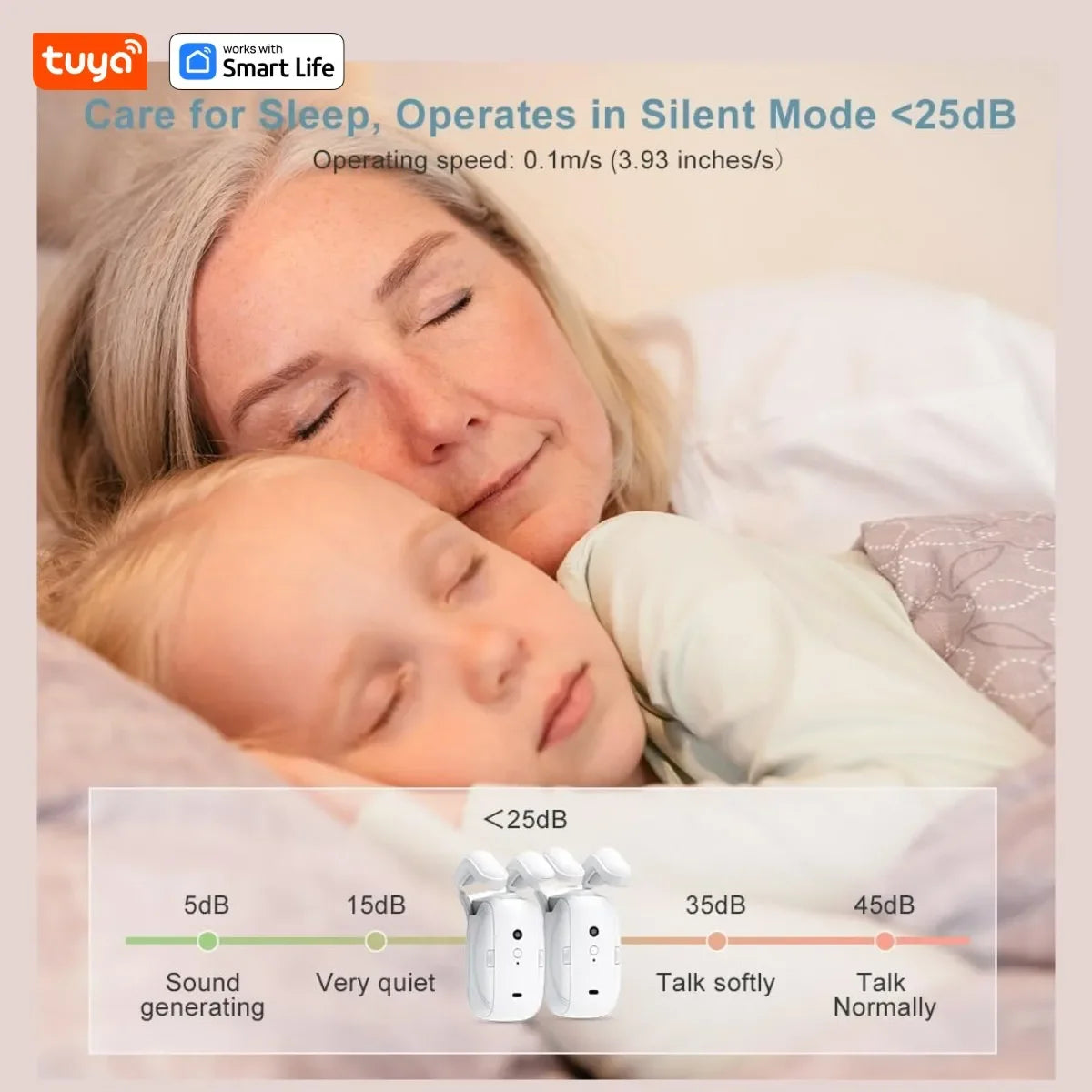 Tuya Smart Curtain Robot, Intelligent 3-in-1 Control Tuya App/Remote/voice control（Alexa Google Siri）