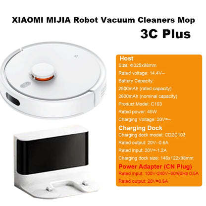 XIAOMI MIJIA Robot Vacuum Cleaners Mop 3C Plus Enhanced Edition.APP Smart Planned