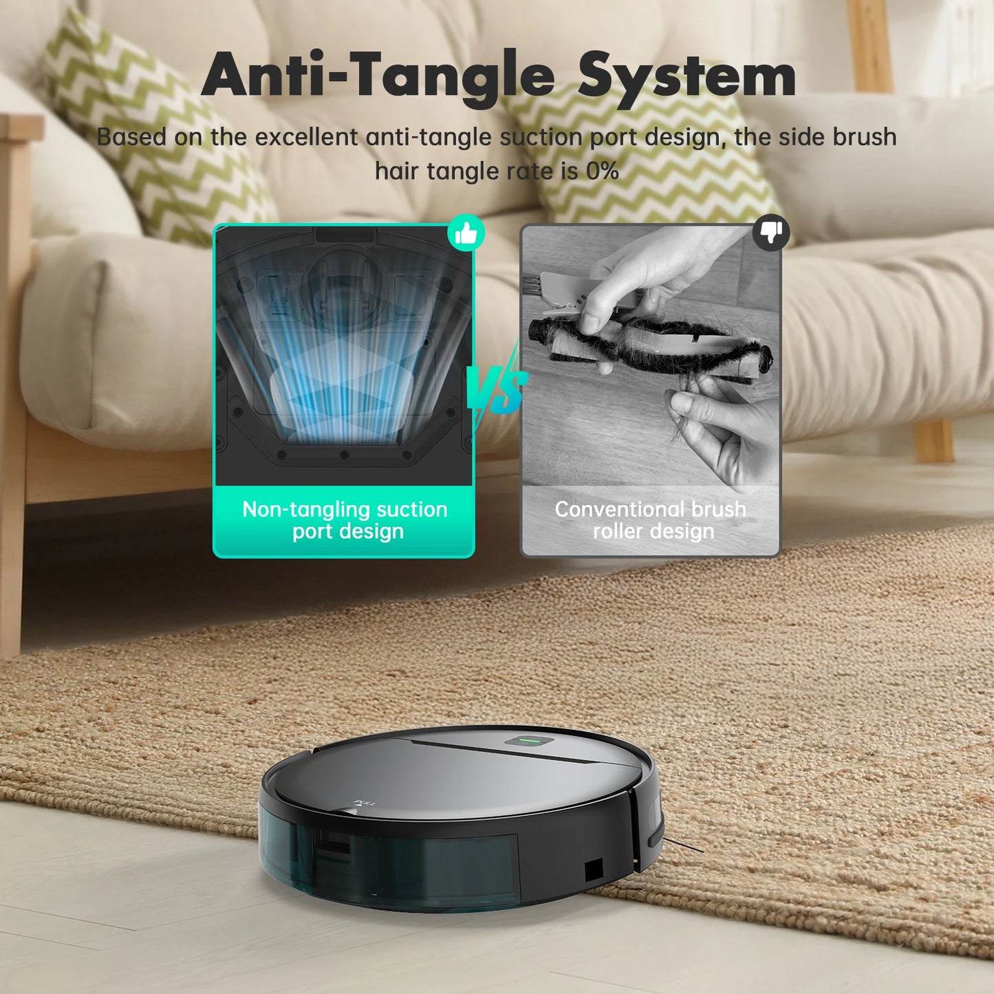 OMESER Robotic Vacuum Auto-Charge, Programmable Cleaner, Smart Cleaning System