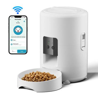 Automatic Pet Feeder, Smart Cat Food Distributor, Three Models: Button Model, WIFI Model, Video Model Can Be Selected