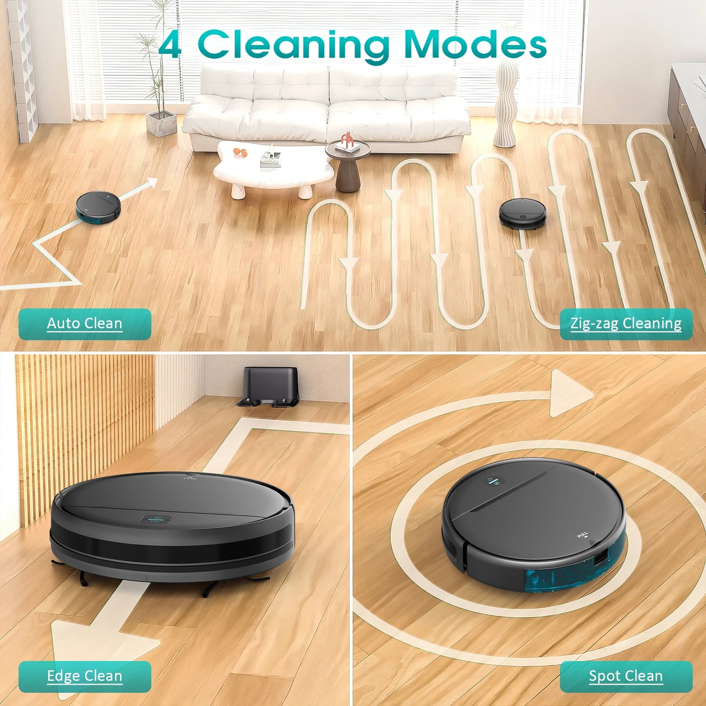 OMESER Robotic Vacuum Auto-Charge, Programmable Cleaner, Smart Cleaning System