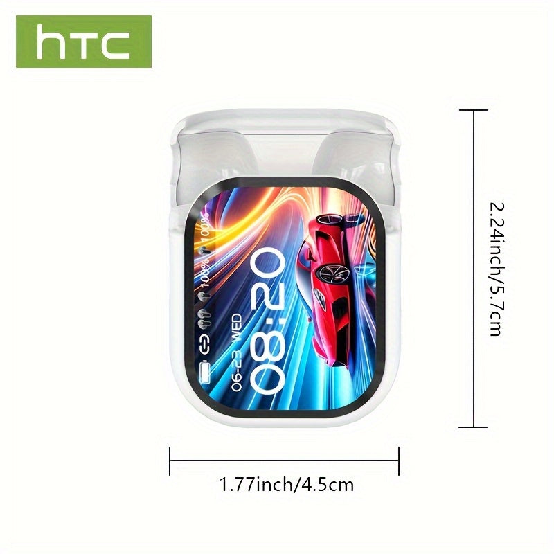 1pc HTC NE20 TWS Wireless Headphones Feature 131 Language Translation, High-definition Touch screenb Display